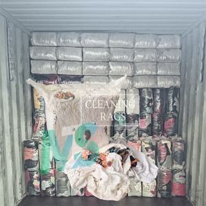 Trapos de algodón de baja formación de pelusa, trapos industriales blancos, trapos de limpieza de camisetas estampadas, trapos industriales de algodón blanco. - Product Image 1