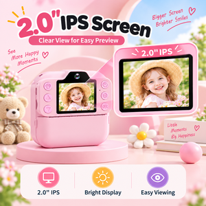 Appareil <span class=keywords><strong>photo</strong></span> instantané pour enfants 1080P avec imprimante thermique, écran IPS de 2,4 pouces, appareil <span class=keywords><strong>photo</strong></span> numérique LED intégré pour enfants - Product Image 5