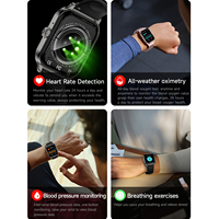 Montre connectée de haute qualité, ultra-fine (9 mm), moniteur de fréquence cardiaque et de pression artérielle, appels Bluetooth, GPS, charge sans fil, étanche IP68, 290 mAh