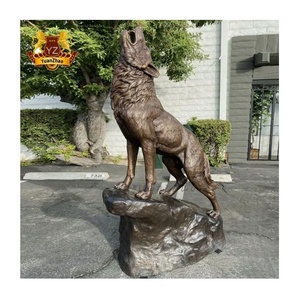 Estatua <span class=keywords><strong>de</strong></span> Animal <span class=keywords><strong>de</strong></span> bronce antiguo para exteriores <span class=keywords><strong>de</strong></span> tamaño real, <span class=keywords><strong>escultura</strong></span> <span class=keywords><strong>de</strong></span> <span class=keywords><strong>lobo</strong></span> para exteriores impresa personalizada para decoración <span class=keywords><strong>de</strong></span> jardín, técnica <span class=keywords><strong>de</strong></span> modelo <span class=keywords><strong>de</strong></span> latón - Product Image 1