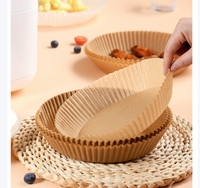Revêtements ronds jetables pour friteuse à air, non blanchis, qualité alimentaire, antiadhésifs, résistants à l'huile, 450 ° Fabricant de pâte à papier vierge écologique