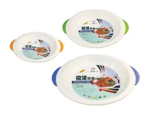 7/8/9 Inch Plates Melamine Plate Dish Plate Set Custom Logo Melamine Dinnerware Round Pigmented Plastic Minimalist Party R2051