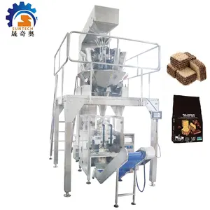 Prezzo competitivo automatico Wafer biscotti riempimento alimentare pesatura sigillatura sacchetto macchina imballatrice