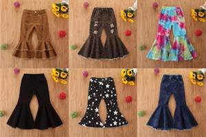 Pantalon moulant pour fille avec broderie et sangle en perles - Product Image 2