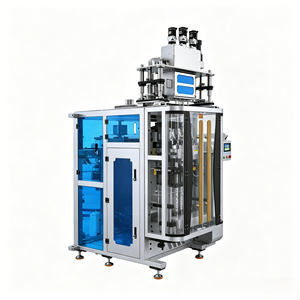 Machine d'emballage automatique pneumatique multi-rangs ABBA-DLA 400F pour poudres, lait, savon liquide, aliments, sacs plastiques, avec moteur et garantie 1 an - Product Image 3