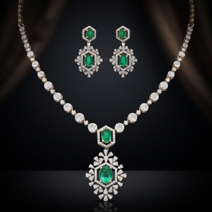 Gold Diamond Drop Necklace Elegant Hanging Design Luxury Fine Jewelry for Women <b>Gift</b> Wedding Party Wear Formal Evening Occasions - Product Image 2
