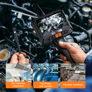 OEM fabrika 5.5mm çift Lens G10 endüstriyel endoskop kamera 1920P <span class=keywords><strong>HD</strong></span> 5 inç IPS ekran taşınabilir 8led 1m kablo endoskop Borescope