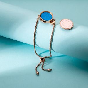 2025 Новое поступление эфирное масло диффузор браслет из нержавеющей стали ароматерапия медальон с сердцем Шарм регулируемый браслет - Product Image 2