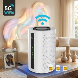 Router 5G de Doble SIM OpenWRT WiFi 6 de Doble Banda, Módem 5G LTE CPE Gigabit, Router WiFi Inalámbrico Empresarial - Product Image 1