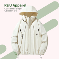 Blouson bomber imperméable coupe-vent à capuche, séchage rapide, respirant, fermeture éclair frontale, décontracté, unisexe, pour le printemps