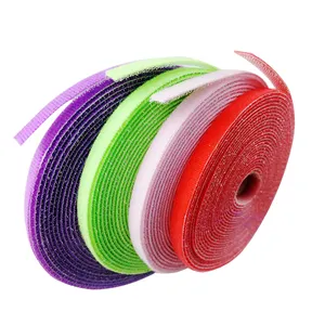 Happitoo 10Mm 20Mm 25Mm Kabels Stropdas Haak En Lus Nylon Elastische Dubbelzijdige Haak En Lus Tape Bevestiger