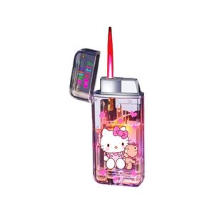 Pink Flame Butane <b>Lighter</b> for Cigarette Use Giveaways Smoking Accessory with <b>Custom</b> Logo Windproof & Portable Metal Design - Product Image 1