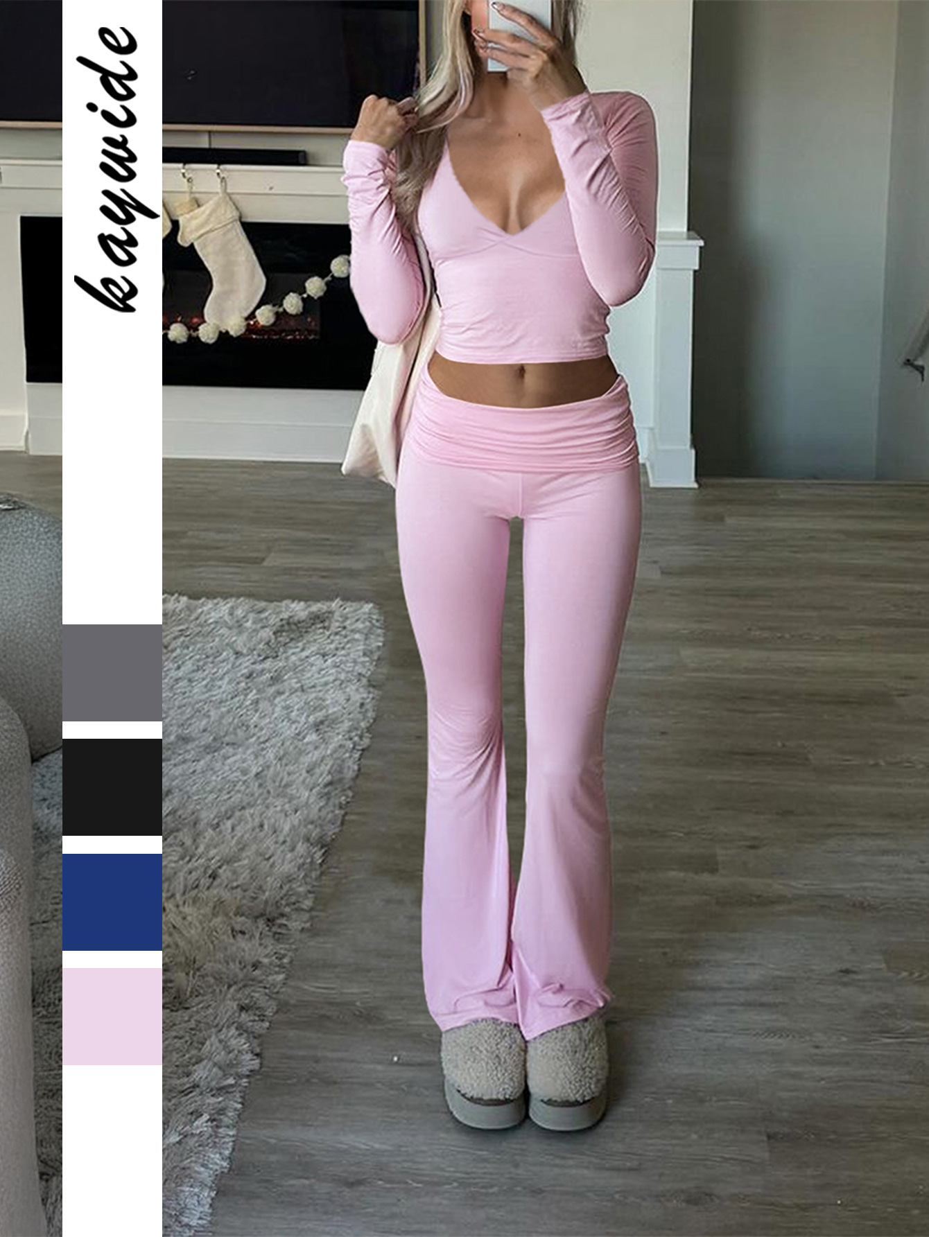 Wholesale Women 2026 Millennium Retro Yoga Suit Custom Color Breathable t Shirt Long Trousers Two Piece Wear