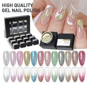 ผงกลิตเตอร์แม่เหล็ก 5 กรัม สำหรับตกแต่งเล็บ สีเงิน สีทอง สีแพลตตินั่ม ติดทนนาน - Product Image 1