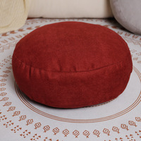 Coussin futon japonais en velours polyester doux pour patio, siège moelleux de méditation, oreiller lombaire respirant