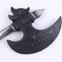 29.5*12cm senjata plastik realistis antik selesai Tomahawk perlengkapan pesta Halloween aksesoris kostum ikat kepala Halloween Axe