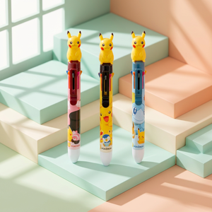 Stylo bille multi-couleurs 0,7 mm 8 couleurs, mascotte Pokémon coréenne, 30 pièces, papeterie pour enfants, personnage mignon Pikaed, anime, école - Product Image 2