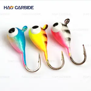 Luminous Ice Fishing Lures Tungsten Jig Japan Hook Winter Baits