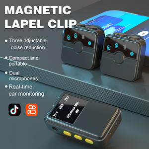 Mini Microphone-<span class=keywords><strong>Cravate</strong></span> <span class=keywords><strong>Sans</strong></span> <span class=keywords><strong>Fil</strong></span> pour Enregistrements de Haute Qualité Diffusion en Direct en Extérieur avec Réduction de Bruit pour Téléphone Portable - Product Image 3