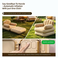 Canapé-lit gonflable intelligent double usage pour la maison, matelas paresseux en PVC floqué épaissi, pouf gonflable pliable pour la sieste de l'après-midi