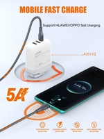 LDNIO kabel pengisi daya cepat, kabel tanggal asli untuk Samsung Logo kustom Tipe C PD Tipe C