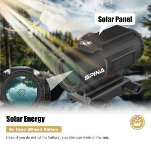 For 1x24 Aluminum Alloy Tactical <strong>Prism</strong> <strong>Scope</strong> Solar Powered Red/Green Dot Sight IPX5 Waterproof Fogproof Fully - Product Image 3
