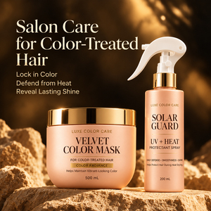Kit de Protection <span class=keywords><strong>Solaire</strong></span> UV et Thermique Luxe Color Mask avec Spray Activateur, <span class=keywords><strong>Huile</strong></span> d'Argan <span class=keywords><strong>pour</strong></span> <span class=keywords><strong>Cheveux</strong></span> Teints, Brillance Durable - Product Image 1