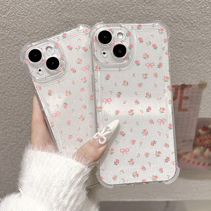 เคสโทรศัพท์แบบเต็มจอ ลายดอกไม้เล็กๆ วิบวับ สำหรับ iPhone 17 Pro Max ใช้ได้กับ iPhone 14/15, iPhone 13 แบบเต็มตัว 12 แบบนิ่ม - Product Image 3