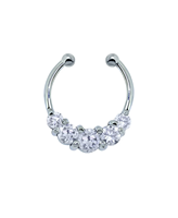 Xinfocus Meilleures ventes Anneau de nez et de septum factice à clipser en opale synthétique, sans perçage, bijoux de corps tendance pour femmes et hommes