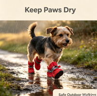 Bottes de pluie imperméables de luxe pour chiens, pour l'hiver, avec coussinets adhésifs pour petites pattes, protection des pattes, chaussures de créateur