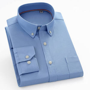 Chemises habillées formelles pour hommes, sur mesure, <span class=keywords><strong>en</strong></span> tissu Oxford de coton de luxe, à manches longues, pour affaires - Product Image 3