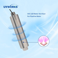 Module LED UVC 265-275nm pour purificateur d'eau en ligne, lampe germicide AC100-240V, désinfection sans produits chimiques pour hôtels et bureaux