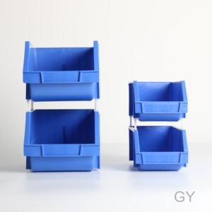 Contenedores Apilables de Plástico Rectangulares Flexibles de Polipropileno Moldeado por Inyección, Multifuncionales, Industriales, de 20-35L, para Herramientas Resistentes, Marca Powerking - Product Image 4