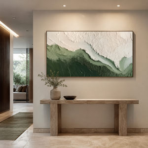 Colorful Textured Abstract Turquoise Shoreline Oil Painting House Hotel Decoration Interior Decorative Paintings and Wall Arts - Product Image 2
