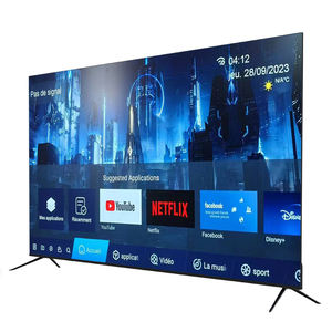 Nuevo <span class=keywords><strong>Televisor</strong></span> Inteligente 4K Ultra Delgado de 32 43 50 55 65 75 85 Pulgadas, Pantalla Plana LED sin Marco, Sistema Android, Gran Venta, Televisores de Fábrica 4K - Product Image 1