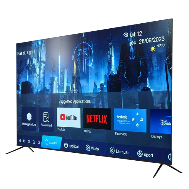 New ultra Slim 4k Smart Tv 32 43 50 55 65 75 85 Inch LED Flat Screen Frameless Android System Hot Sell 4K TV Factory Televisions