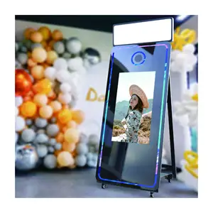 Alta calidad 32/43 Magic espejo automático Selfie Photo Booth marco Led pantalla máquina Cámara impresora quiosco