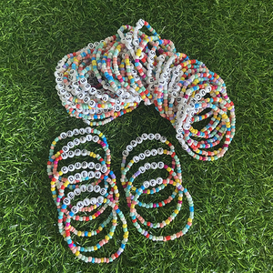 Pulseras elásticas con cuentas <span class=keywords><strong>de</strong></span> letras acrílicas <span class=keywords><strong>de</strong></span> <span class=keywords><strong>Amistad</strong></span> <span class=keywords><strong>de</strong></span> verano personalizables Love BFF pulsera <span class=keywords><strong>de</strong></span> cuentas <span class=keywords><strong>de</strong></span> semillas <span class=keywords><strong>de</strong></span> cristal inicial - Product Image 6