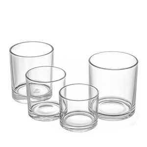 <strong>Frosted</strong> White and Clear <strong>Glass</strong> Candle Jars for Making Candles Containers , 7/11/14.5 oz Empty Candle Tins , Bulk Candle Jars - Product Image 5