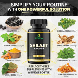 OEM shilajit <span class=keywords><strong>Supplement</strong></span> - 60 Count Ultimate All-in-one nergy ผสมผสานกับ ashwagandha, Rhodiola rosea เพื่อความมีชีวิตชีวา - Product Image 4