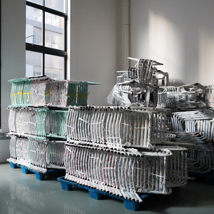 Mobiliário De Escritório Design Tradicional Malha Pano Encosto Galvanizado <span class=keywords><strong>Metal</strong></span> Frame Bow Leg Sala De Espera Cadeira De Reunião - Product Image 6