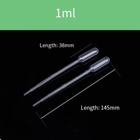 Pipettes Pasteur en plastique jetables, pipettes de transfert graduées, 0,2 ml/0,5 ml/1 ml/5 ml/10 ml