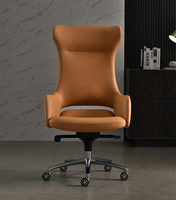 Chaise de jeu ergonomique de luxe réglable, design moderne du milieu du siècle, confortable, dossier haut en PU, pour bureau à domicile