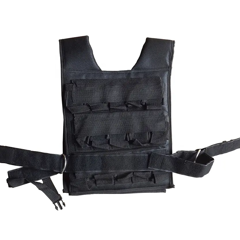 Adjustable Weighted Vest Men 30KGS Weighted Workout Vest With Iron blocks Heavy Duty Weighted Vest For Functional Training