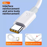 Câble de données USB-C 66W à charge rapide 6A, compatible avec les téléphones Android Vivo et autres, directement de l'usine