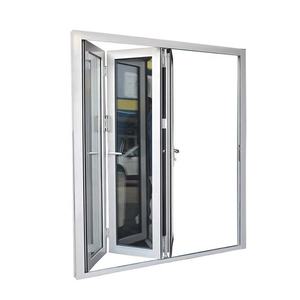 सुरक्षा जाल बुलेटप्रूफ ब्लैक फ्रेम तूफान प्रूफ इलेक्ट्रिक बेडरूम द्वि तह ग्लास एल्यूमीनियम कैसमेंट विंडो - Product Image 5