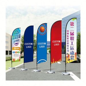 Promotional Flag Factory Direct Sale Custom Logo Flags Outdoor Beach Teardrop Flags Feather <b>Banners</b> for Advertising - Product Image 1