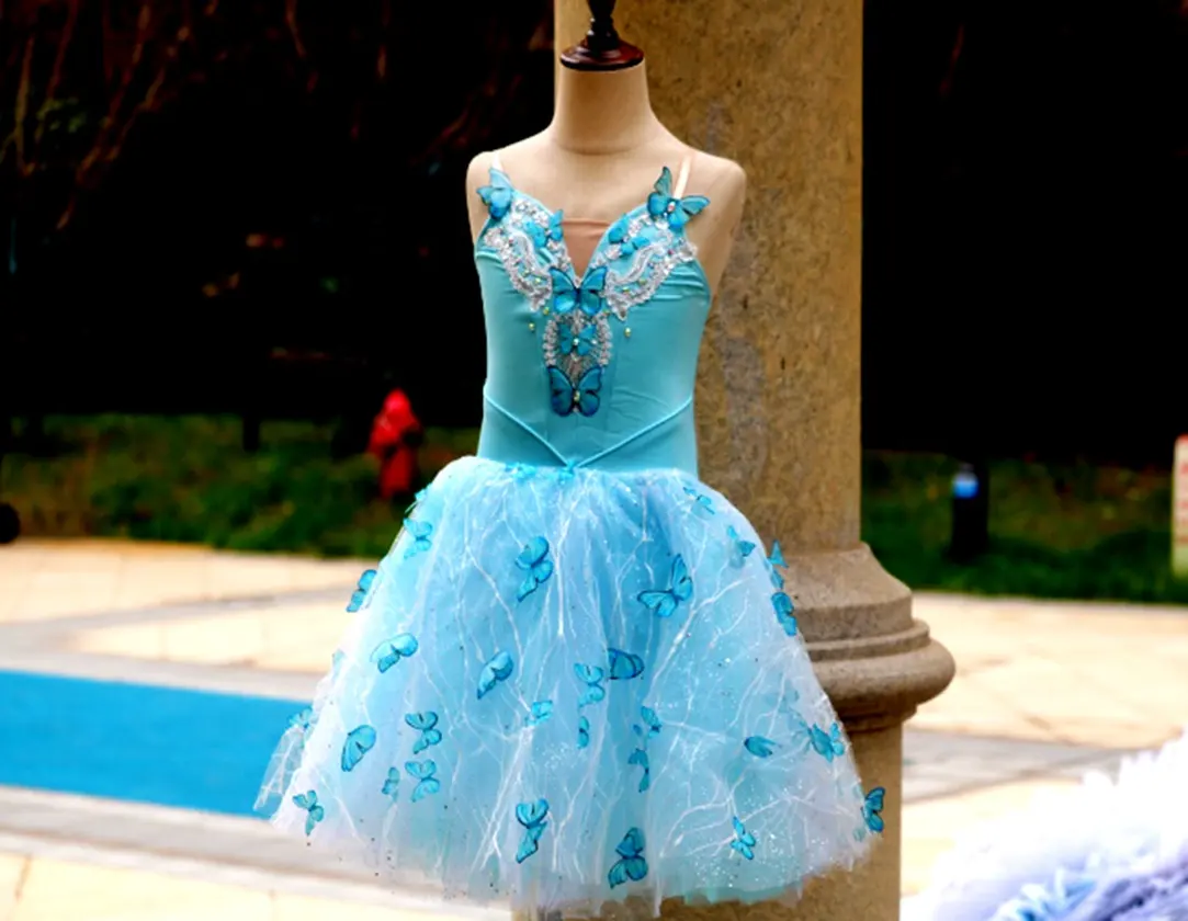 New light blue leotard baby tulle ballet dress ballerina tulle dress for girls.tulle dress--45