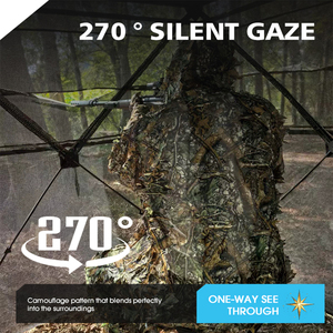 Tente de chasse et de tir à l'arc portable en nylon imperméable camouflage 6 places pour la chasse et le tir à l'arc - Product Image 3