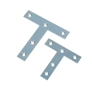 Placa de reparación en T plana de ángulo duradero de 4 "y 5 agujeros para el hogar